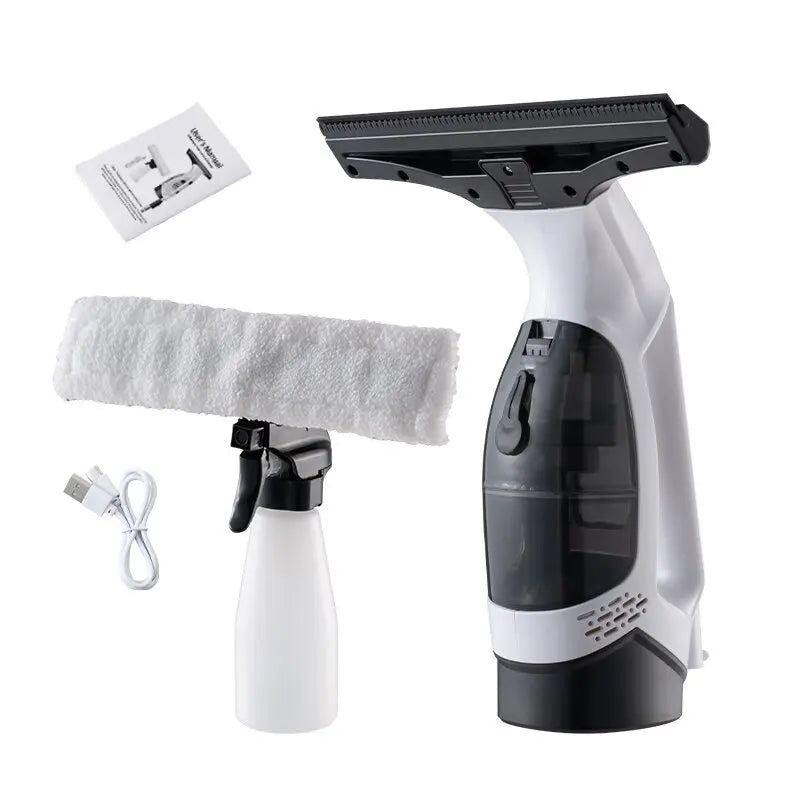 Multifunctional Electric Cordless Window Cleaner Machine White Cordless Rechargeable Automatic Portable Glass Cleaner Tools
