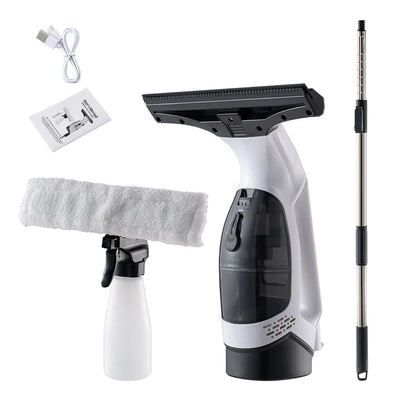 Multifunctional Electric Cordless Window Cleaner Machine White Cordless Rechargeable Automatic Portable Glass Cleaner Tools