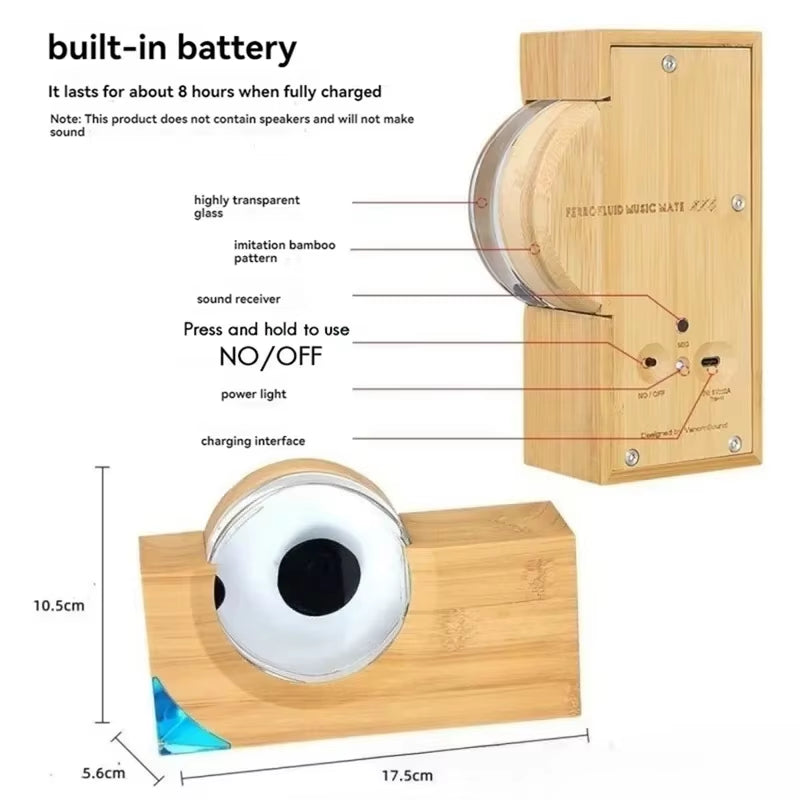 Music Rhythm Dancing Ferrofluid Ferrofluid Speaker Music Partner Ferrofluid Display Lamp Magnet Liquid Deskto Speaker Gifts